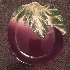 Vintage: Fitz and Floyd Classics LE MARCHE Purple Eggplant Plate: 9 1/4 inch